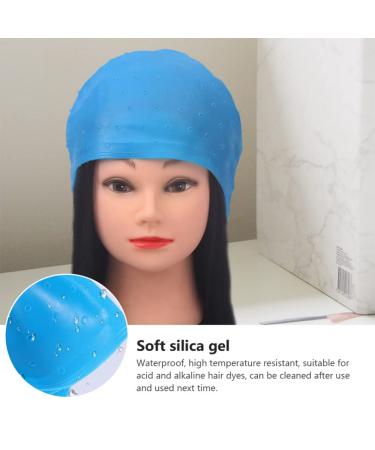 Beaupretty Highlighting Silicone Cap with Hook - 2 Sets | Reusable Hair Coloring Caps with Crochet Hooks - Perfect for Hair Dyeing - Buy Online on GoSupps.com
