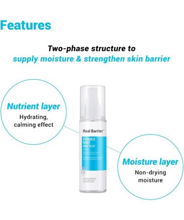 Real Barrier Essence Face Mist Moisturizing Facial Spray for Senstive Skin with Panthenol and Madecassoside Hydrating Calming Strengthening Skin Barrier 3.38 Fl Oz 100ml - Buy Online on GoSupps.com