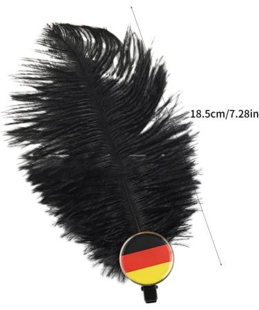 hgnxa World Sports Game Hair Clip Black Feather Hairpin Flags Duckbill Clip for German Italy Spanish Britain America USA - Buy Online on GoSupps.com