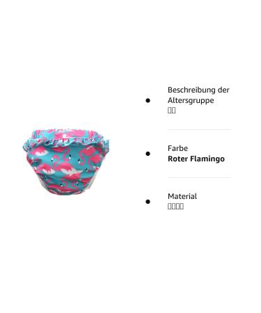 Adorable Reusable Baby Swimming Diaper for Toddlers 0-4 Years - Red Flamingo (L 28-36LB / 2-3 Years) - Buy Online on GoSupps.com