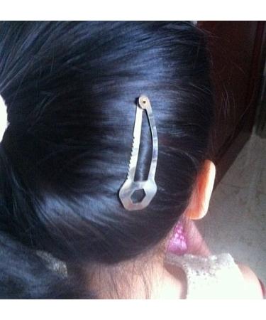 12 Pack Novelty Stainless Steel Self-Defense Hair Clips - Functional EDC Survival Kit Barrettes for Hiking, Stylish Snap Clips for Women - Buy Online on GoSupps.com