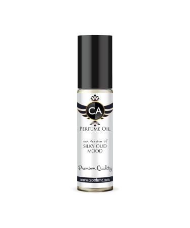 CA Perfume Impression of Maison Francis Silky Oud Mood For Women & Men Replica Fragrance Body Oil Dupes Alcohol-Free Travel Size Concentrated Long Lasting Attar Roll-On 0.3 Fl Oz/10ml