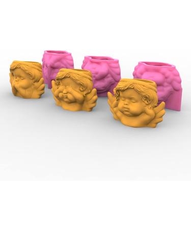 Cute Angel Wing Succulent Flower Pot Silicone Mold for Epoxy Resin and Concrete - Buy Online on GoSupps.com