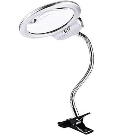 Portable Magnifier Stand 10X 20X Desktop Magnifier with LED Lens Hands Free Magnifying with Light for Reading Full of Stars