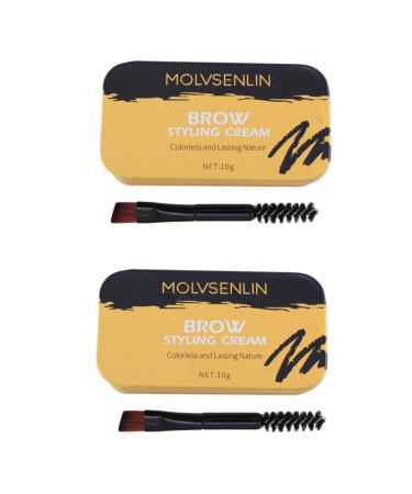 Beavorty Lip Stain Set Brow Wax 2 Pcs Eyebrow Styling Soap Practical Durable Makeup Tool Eyebrow Styling Cream for Women Ladies Soap Brows Clear Brow Wax
