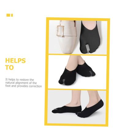 Healeved Boat Socks for Women - 2 Pairs Separator Bandages & Foot Straighteners | Comfortable Polyester Fiber Sock Wraps - Buy Online on GoSupps.com