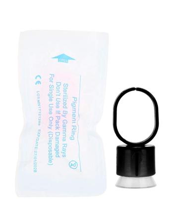 Ink Ring Cups Disposable Cup Holder Sponge Pigment Holder Ink for Tattooing Small Tattoo Ink Tattoo Machines Tattoo Supplies Tattoo accessories Tattoo Kits(Black Black 50pcs