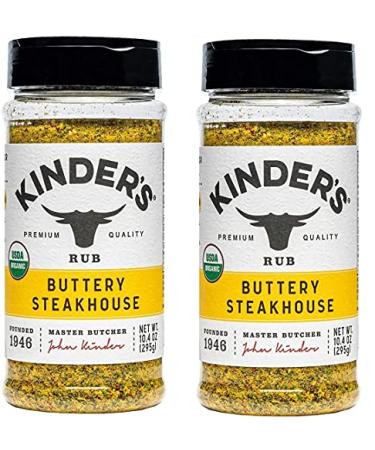 Kinder's Organic Buttery Steakhouse Seasoning Rub, 10.4 Ounce,2 Pack 10.4 Ounce (Pack of 2)