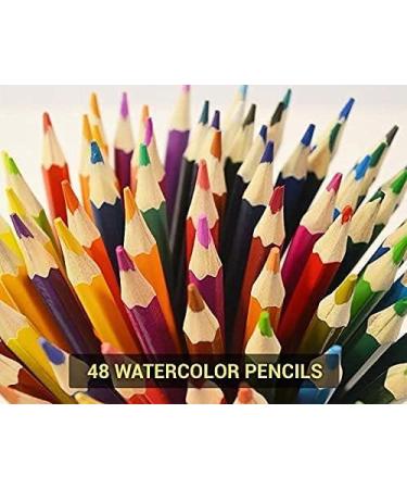 Art Magic Watercolor Pencils Set - 48 Professional Colored Pencils for Adults & Teens - Premium Supplies for Coloring, Blending & Layering - Buy Online on GoSupps.com