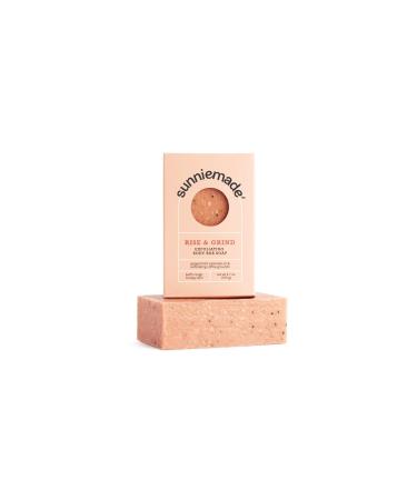 Exfoliating Body Bar Soap - Rise & Grind | Sustainable Natural Soap with Invigorating Peppermint & Scrubbing Coffee Grounds - Buy Internationally - Buy Online on GoSupps.com