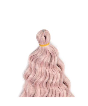 22 Inch Deep Twist Crochet Hair Ocean Wave Curly Bohemian Braids | Synthetic Hair Extensions in Gray/Pink 3 Pack Bundle for Women & Girls - Buy Online on GoSupps.com