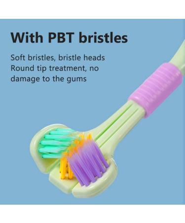 2 Pack Soft Bristle V-Shaped Toothbrush for Adults | Non-Slip 3/4 Length Cleaning Brush - Ideal for Gentle Oral Care - Buy Online on GoSupps.com