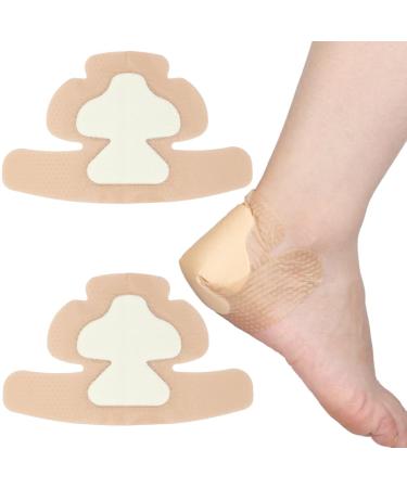 Silicone Heel Foam Dressing Wounds Bandages with Gentle Adhesive Border 5"x 8" Waterproof Protector Absorbent Padding for Heel Ulcer Pressure Sore Pain Cracked Heels (Pack of 2) 5 x 8 Inch (Pack of 2) Fits for Small Wound
