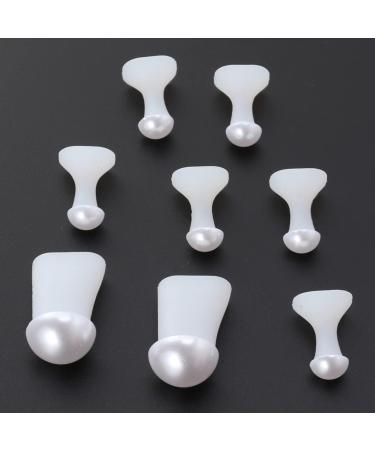 FOMIYES 8pcs Silicone Toe Separator Toe Stretcher Bunion Relief Pads for Hallux Valgus - Pearl Shape Design - Buy Online on GoSupps.com