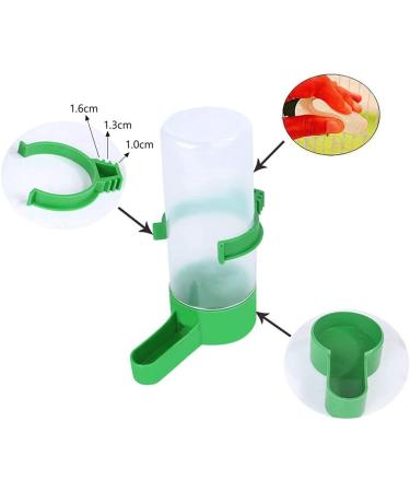 4-Pack Automatic Bird Feed & Water Dispenser for Cage | Parrot & Budgie Water Bottles | Hanging Seed Feeders & Water Clips | 60ml Containers - Buy Online on GoSupps.com