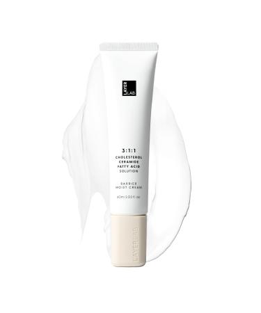 LAYERLAB Barrier Moist Cream - Up to 100H Hydration Face Moisturizer with Ceramide Cholesterol K-Beauty Skincare with Shea Butter for Deep Hydration & Moisture Barrier Support 2.02 fl oz