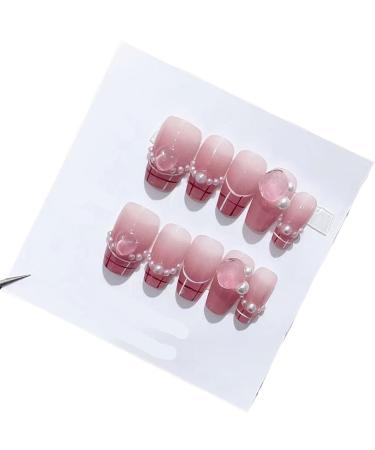 Handmade Wearing Nail Gentle Finished Product Wearing Nail Beauty Style Detachable and Reusable(M)