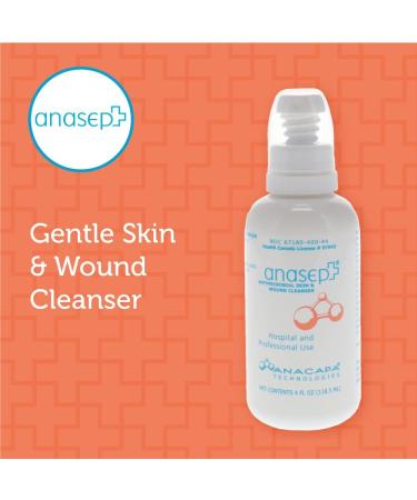 Anasept Antimicrobial Skin and Wound Cleanser 4 oz - Fast-acting Formula - Buy Online on GoSupps.com