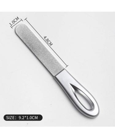 RIYAN Stainless Steel Nail Art File Rod Double Sides Buffer Grinding Finger Polish Acrylic Gel Manicure Tools - Buy Online on GoSupps.com