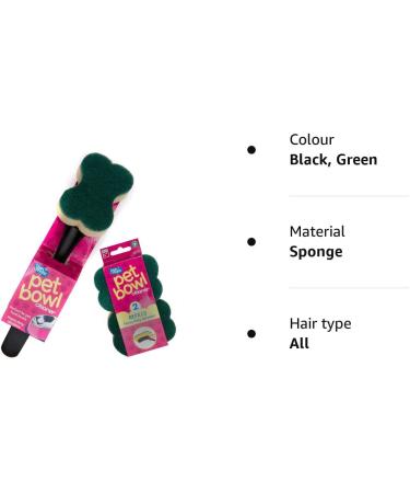 Dishmatic Special Pack Bundle - Pet Bowl Cleaner Sponge Brush and 2 Refills - Heavy Duty Washing-Up Brush + Refill Pack for Dog & Cat Food Bowls - Made in UK - Buy Online on GoSupps.com