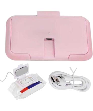 Portable Wipe Heater - Portable Ultra-Thin Wet Wipe Warmer and Dispenser - Multifunctional USB Charging Wet Wipes Dispenser Large Capacity Napkin Heating Box for Travel Car Pink - Buy Online on GoSupps.com