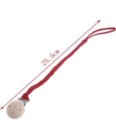 Lisanl Leather Pacifier Chain for Babies - Red Pacifier Holder & Accessory - Buy Online on GoSupps.com