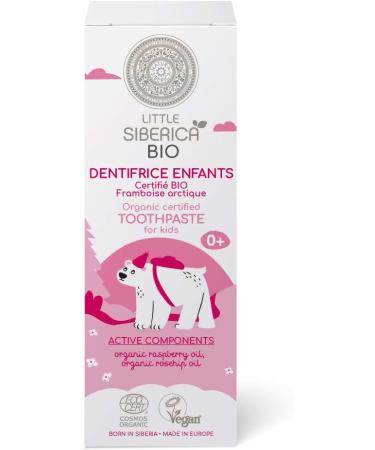 Little Siberica Organic Children's Toothpaste Arctic Raspberry 60g - Natural Kids Dental Care for Healthy Smiles - Buy Online on GoSupps.com