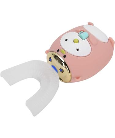 Kids Electric U-Shaped Silicone Toothbrush - Rechargeable Sonic Toothbrush, Cartoon Design, IPX7 Waterproof (Pink, 2-6 Years) - Buy Online on GoSupps.com