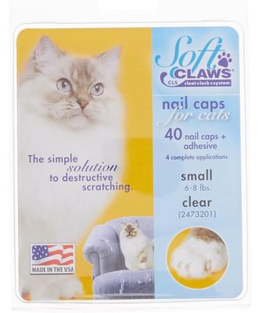 Buy SOFTCLAWS Claw Protectors for Cats - Small Transparent | Safe & Effective Nail Caps for Cats | International Shipping Available - Buy Online on GoSupps.com
