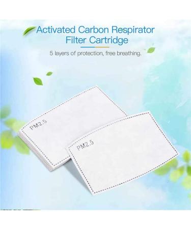 50PCS PCS Adult PM2.5 Activated Carbon Filter 5 Layers Replaceable Anti Haze Filter Paper (50PCS) - Buy Online on GoSupps.com