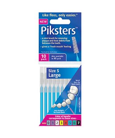 Piksters Interdental Brushes 10 pieces blue 0.70mm 3-pack (3x 10 pieces)