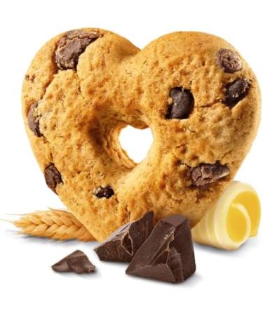 Pack of 12 Colussi Biscotti Frollino con Cioccolato butter biscuits with chocolate chips 300 g - Buy Online on GoSupps.com