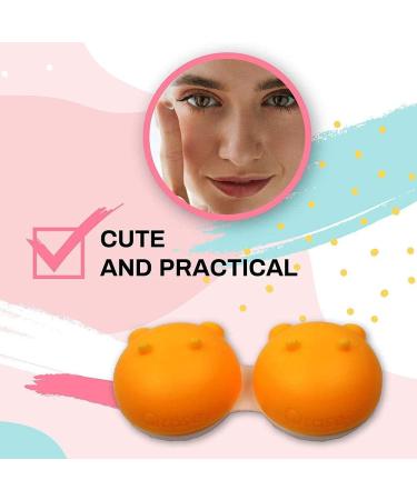 New Cute Hippo Contact Lens Container - Portable Travel Soaking Case | Fun Gray Design - Buy Online on GoSupps.com