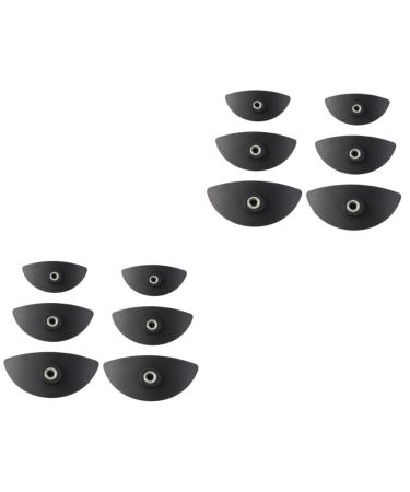 NOLITOY 12 Pcs Eyeshadow Eye Shadow Applicator Silicon Eye Shadow Stamp Eye Shadow Seal Tool The Lazy Crease 5*2.5cmx2pcs Blackx2pcs