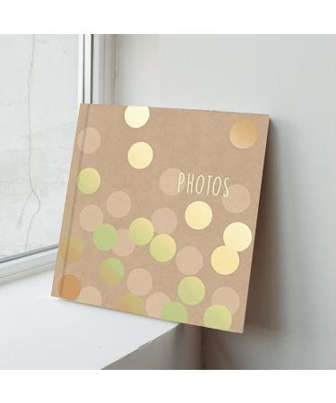 Karrma 200 Photo Pocket Album for 6''x4'' Photos | Memo Section, Stiff Cover, Slip-in Pockets | Kraft Gold Spots - Buy Online on GoSupps.com