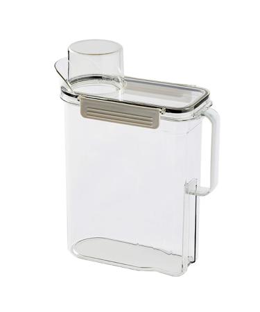 Laundry Detergent Dispenser 2.7L Washing Powder Storage Clear Liquid Laundry Detergent Container Storage Box with Measuring Cup Washing Powder Softener Dispenser Lotion Package Container