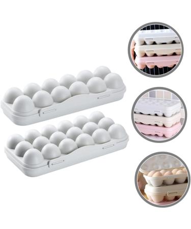 2pcs Rabbit Food Dispenser Plastic Eggs Deviled Egg Holder Egg Tray Egg Carton Drawer re-usable Grey 30x15cm - Buy Online on GoSupps.com