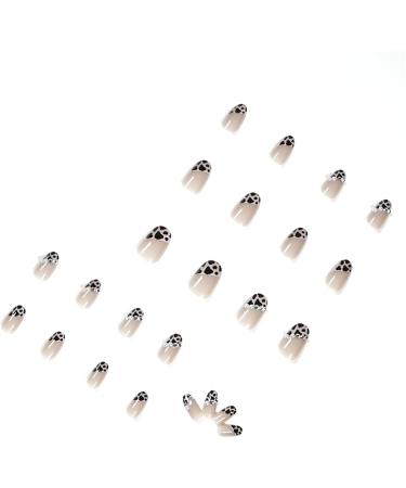 False Nails Short Sharp Full Cover Glue Included Glitter Leopard Print Press on Nails 24 Pieces Nail Art Tip with Box for Nail Salons and Women DIY Nail Art - Buy Online on GoSupps.com