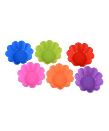 Zerodeko 6pcs Pies Craft Mold Cake Stencils Silicone Molds Baking Pie Mold Tart Egg Cake Mold Silicone Cupcake Cup Flower Muffin Cups Cupcake Moulds Silicone Cupcake Liners Baking Cup Jelly medium As Shown