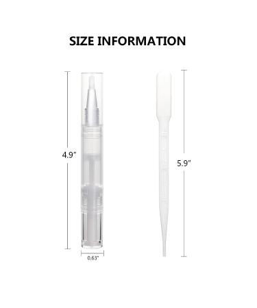 UPZIGS 5ml Transparent Twist Pen - Cuticle Oil Applicator, Nail & Eyelash Growth, Lip Gloss Container - 5 Pack - Buy Online on GoSupps.com