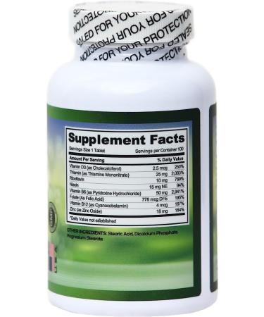 High B Complex Vitamins for Women with Riboflavin Vitamin B2 B6 B12 B1 Vitamin B Complex Support Brain Health Immune System Hair Skin & Nails Health Bone Joint & Energy Support - 100 Tablets - Buy Online on GoSupps.com