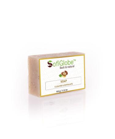 SofiGlobe Soap with Argan Oil and Flaxseed Powder. more than just a soap: A natural skin cleanser and care exfoliating antioxidant moisturizing and nourishing.100% handmade.