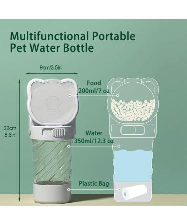 PetSoign 3-in-1 Travel Pet Water Bottle Food Container & Waste Bag Holder - Perfect for On-the-Go Pet Owners - Buy Online on GoSupps.com