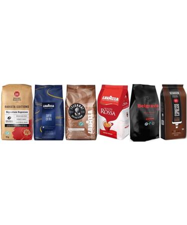 Premium Coffee Selection from Lavazza Belgravia & Douwe Egbert Variety Pack 6 x 1kg