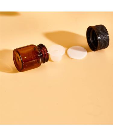 100Pcs Mini Amber Glass Essential Oil Sample Bottles - Refillable 1ml Brown Perfume Bottles for Travel - Perfect for DIY and Aromatherapy - Buy Online on GoSupps.com