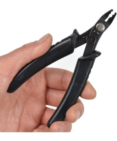 Professional Hair Pliers Crimping Plier for Beading Micro Nano Ring Hair Extensions Opener and Removal Tool (Black 2-Hole) - Buy Online on GoSupps.com