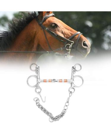 Ladiesshow Stainless Steel Pelham Bit - 125mm Jointed Horse Bit with Copper Roller for Optimal Chewing - Buy Online on GoSupps.com