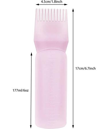 Yebeauty Root Comb Applicator Bottle Set - 6oz Hair Dye Brush with Scale, Pink - 2 Pack - Buy Online on GoSupps.com