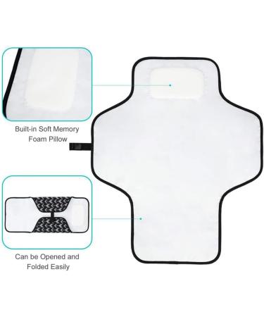 Large Portable BABEYER Nappy Changing Mat with Head Cushion - Travel-Friendly and Versatile in Black - Buy Online on GoSupps.com