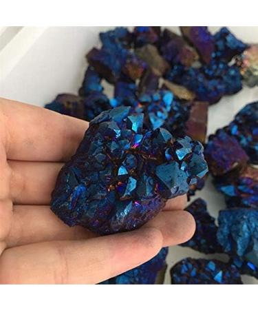 Natural Crystal Rough Natural Blue Titanium Quartz Crystal Cluster Specimen Natural Stones and Minerals - Buy Online on GoSupps.com